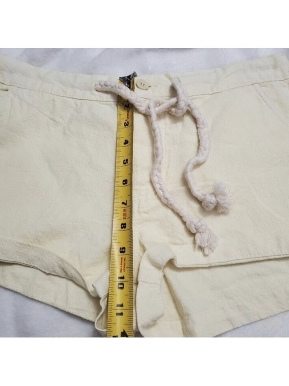NWT Harlow Coastal Linen Cotton Blend Shorts Yellow M - Picture 9 of 14